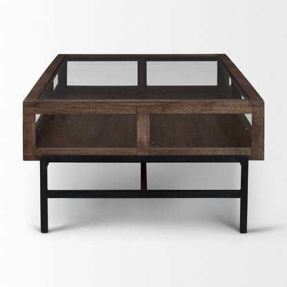 Mercana Arelius Glass-Top Rectangular Coffee Table