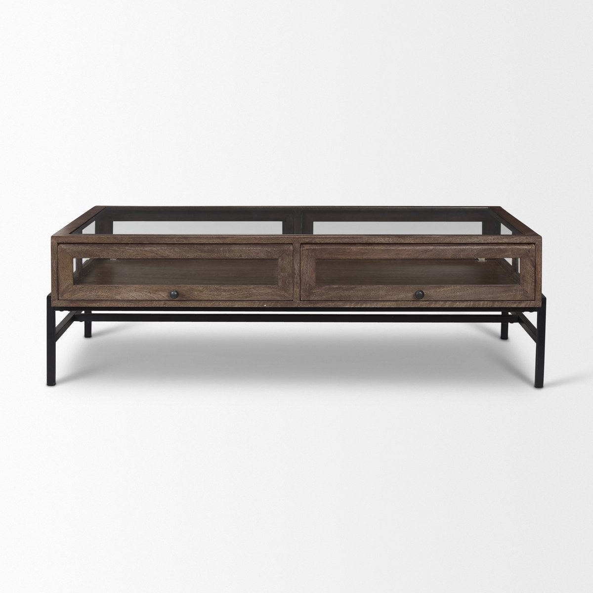 Mercana Arelius Glass-Top Rectangular Coffee Table