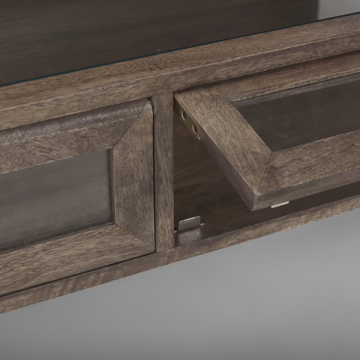 Mercana Arelius Glass-Top Rectangular Coffee Table
