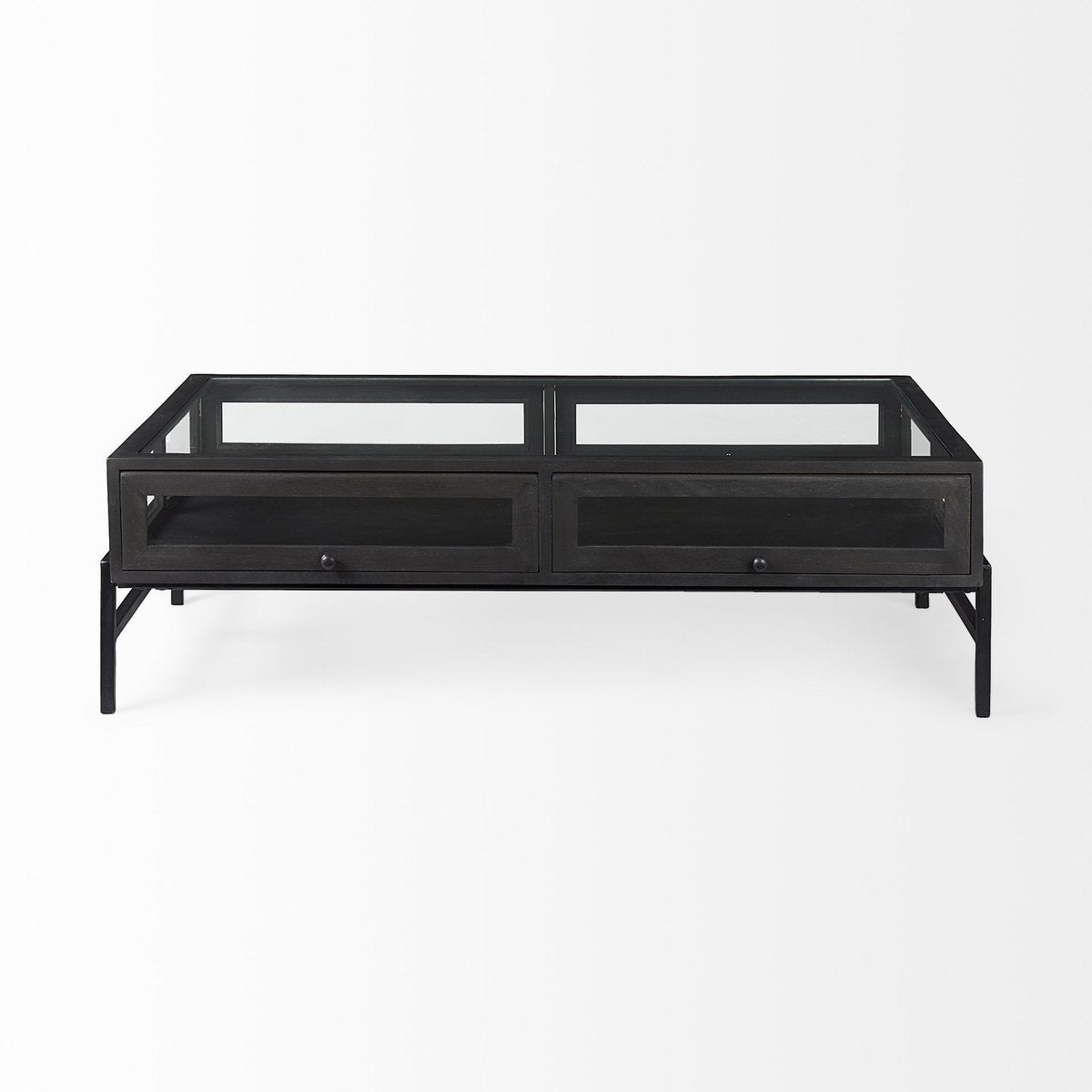 Mercana Arelius Glass-Top Rectangular Coffee Table