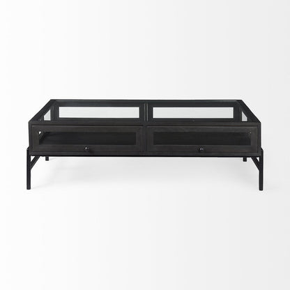 Mercana Arelius Glass-Top Rectangular Coffee Table