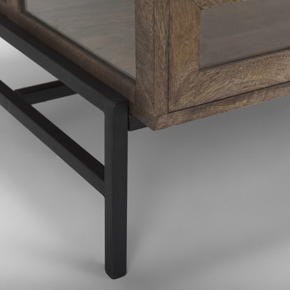 Mercana Arelius Glass-Top Rectangular Coffee Table