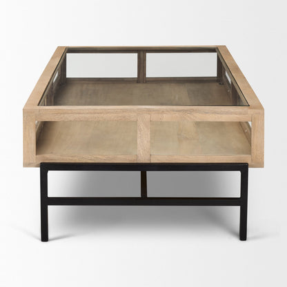 Mercana Arelius Glass-Top Rectangular Coffee Table