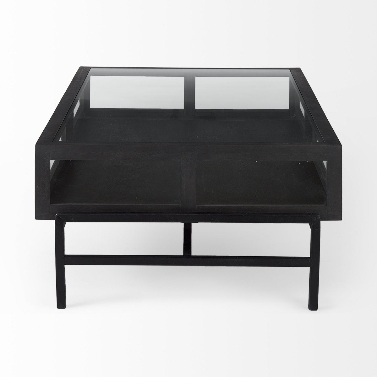 Mercana Arelius Glass-Top Rectangular Coffee Table