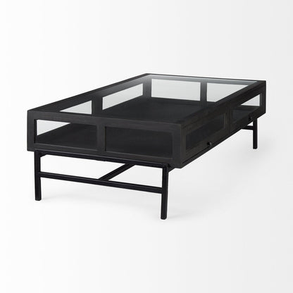 Mercana Arelius Glass-Top Rectangular Coffee Table