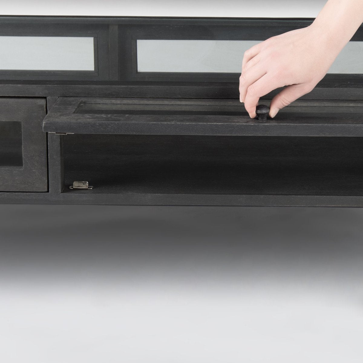 Mercana Arelius Glass-Top Rectangular Coffee Table