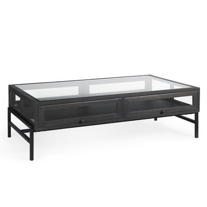 Mercana Arelius Glass-Top Rectangular Coffee Table
