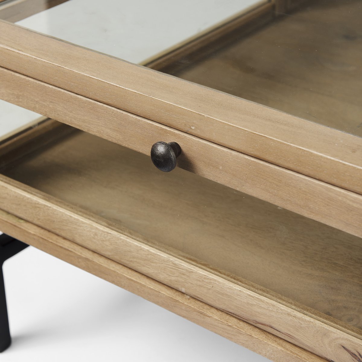 Mercana Arelius Glass-Top Square Coffee Table