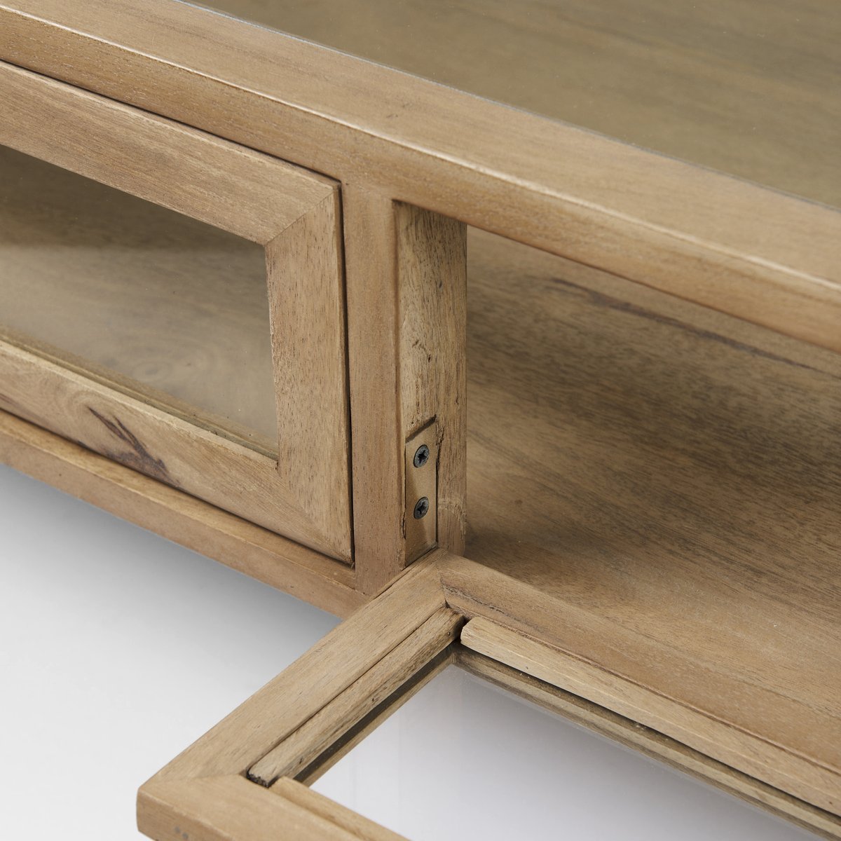 Mercana Arelius Glass-Top Square Coffee Table