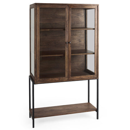 Arelius Wood Top Modern Bookcase