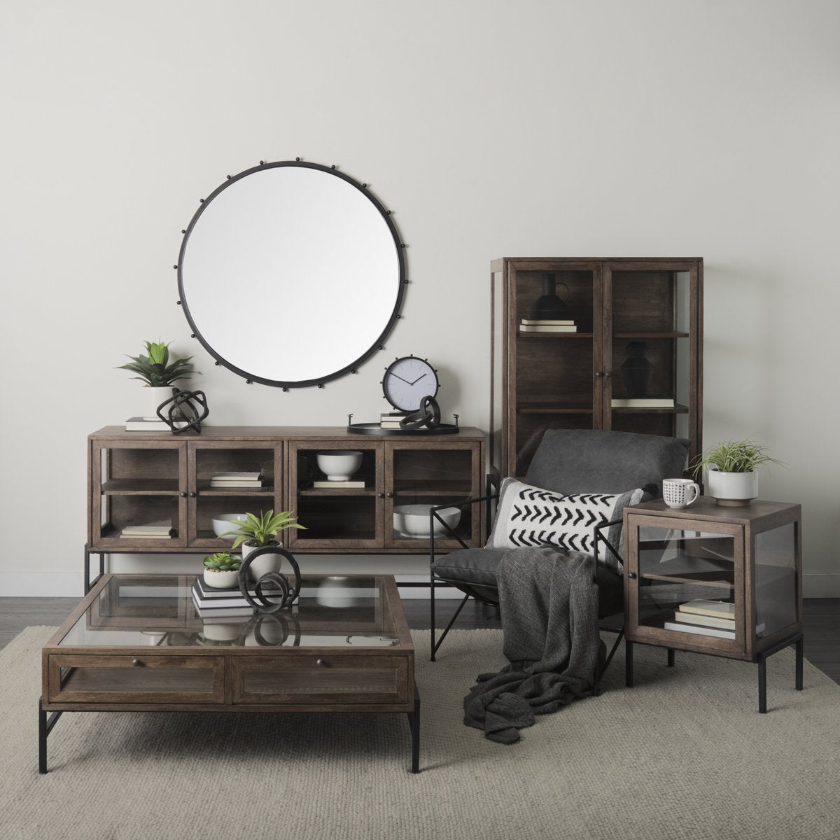 Mercana Arelius Wooden Rectangular Side Table