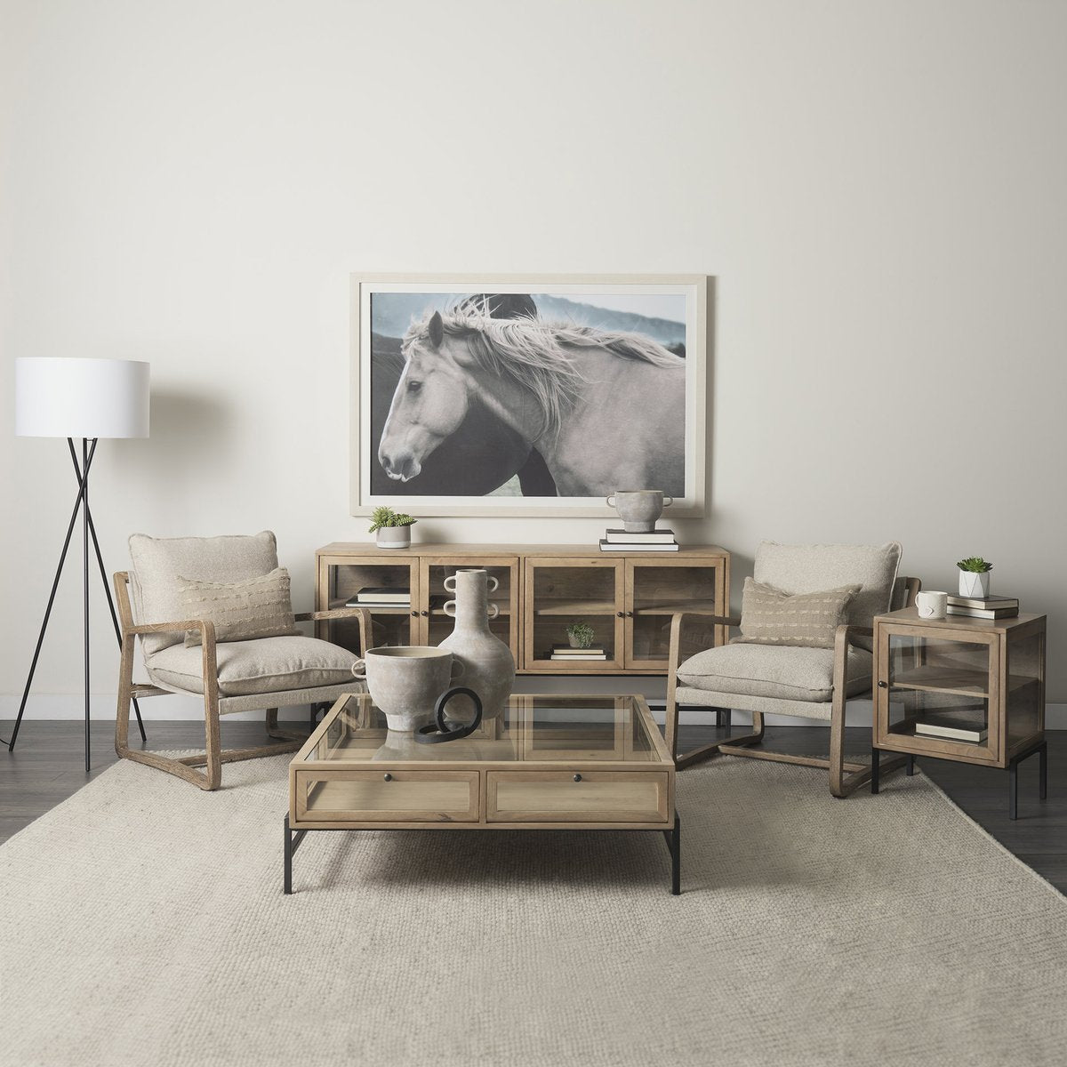 Mercana Arelius Wooden Rectangular Side Table