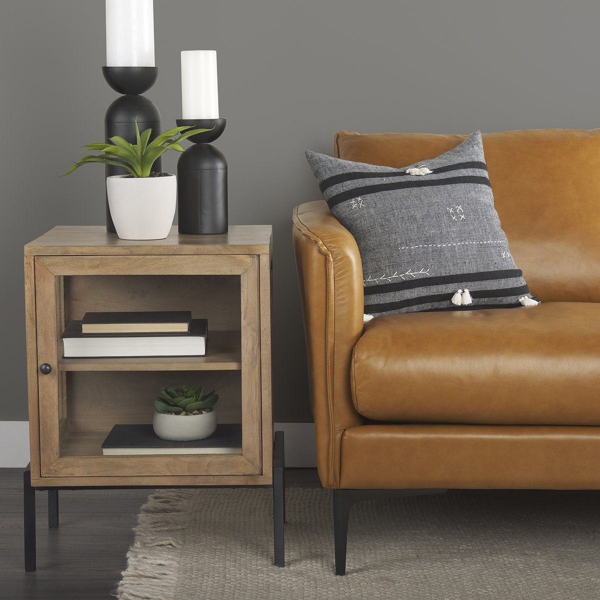 Mercana Arelius Wooden Rectangular Side Table