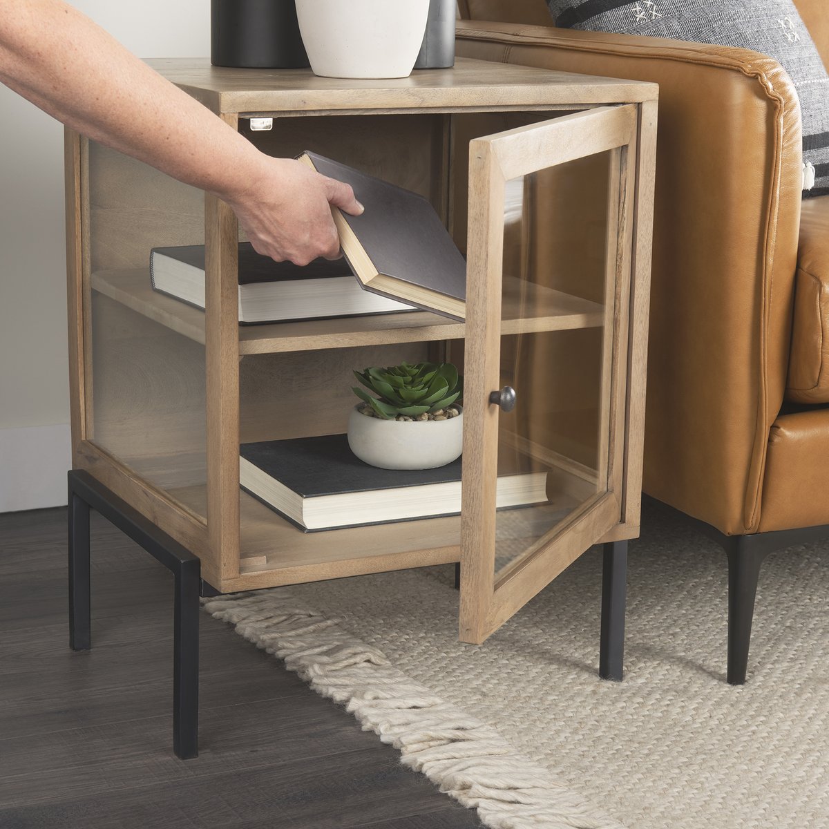 Mercana Arelius Wooden Rectangular Side Table