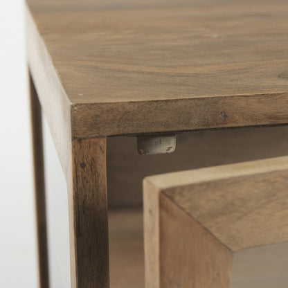 Mercana Arelius Wooden Rectangular Side Table
