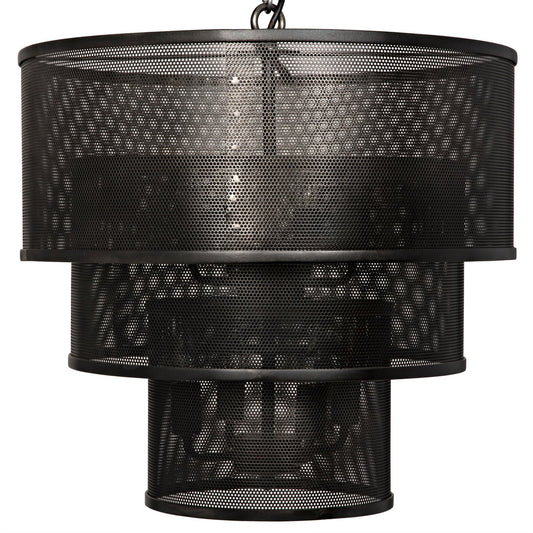 Arena Black Steel Pendant-Pendants-Noir-Sideboards and Things