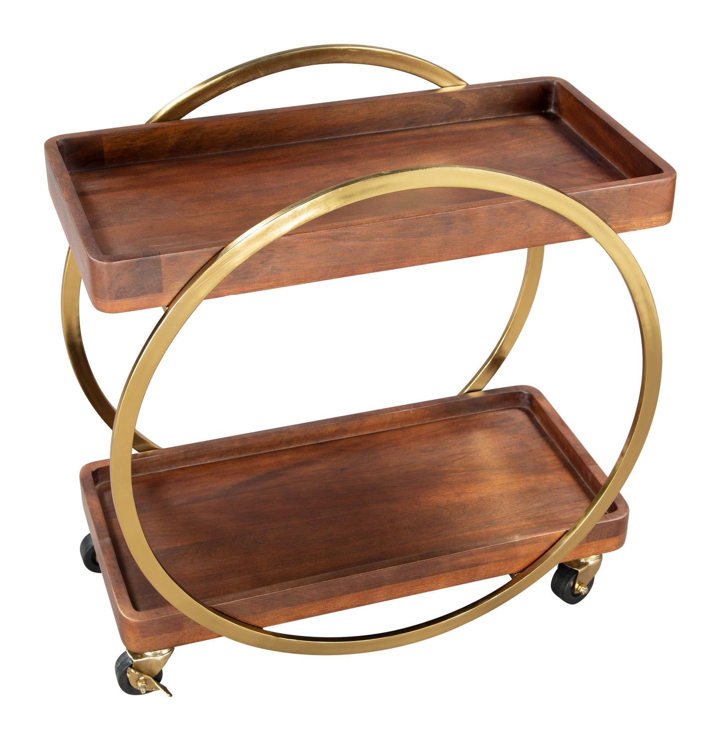 Arenas Bar Cart Brown-Home Bar Carts-Zuo Modern-LOOMLAN