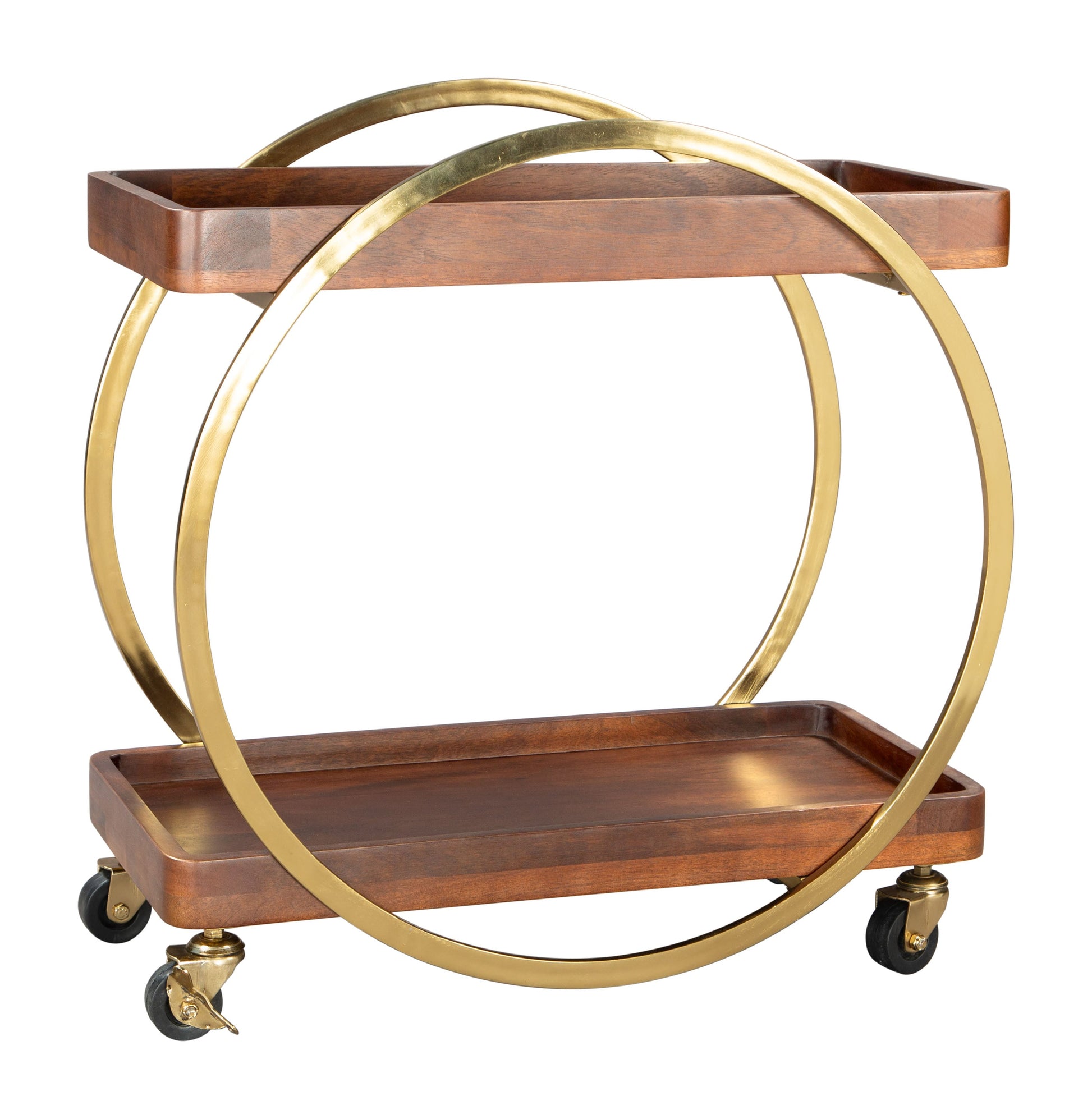 Arenas Bar Cart Brown-Home Bar Carts-Zuo Modern-LOOMLAN