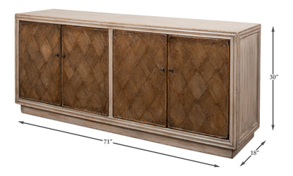 Argyle Sideboard 4 Doors Stone Grey-Sideboards-Sarreid-LOOMLAN