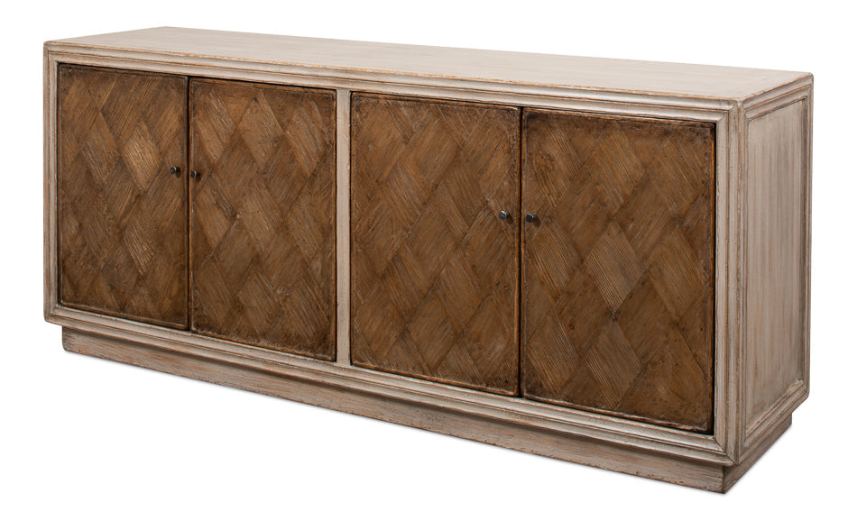 Argyle Sideboard 4 Doors Stone Grey-Sideboards-Sarreid-LOOMLAN