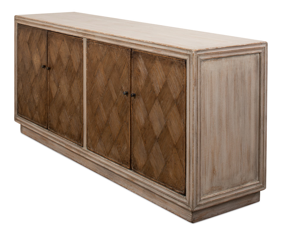 Argyle Sideboard 4 Doors Stone Grey-Sideboards-Sarreid-LOOMLAN