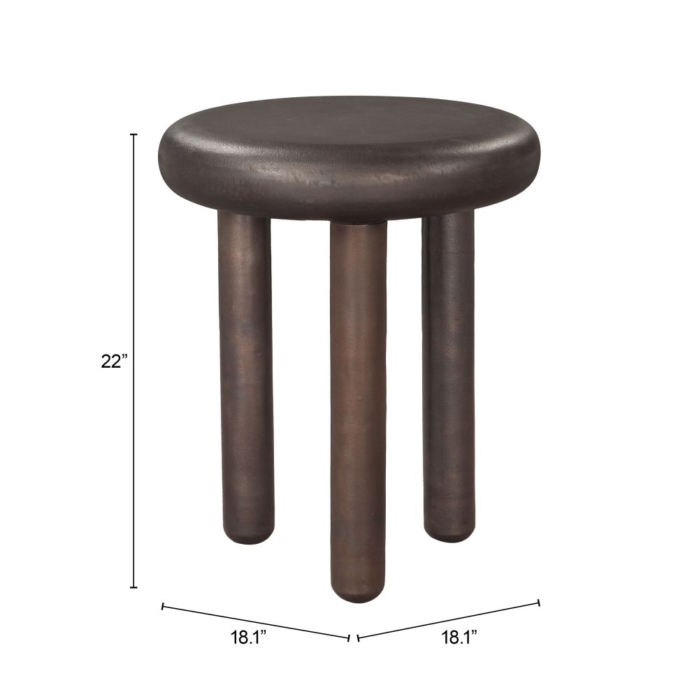 Zuo Modern Arian Aluminum Round Side Table
