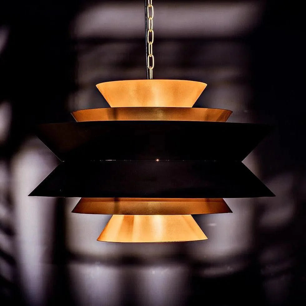 Noir Arion Pendant, Steel with Brass Finish