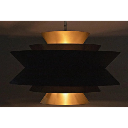 Noir Arion Pendant, Steel with Brass Finish