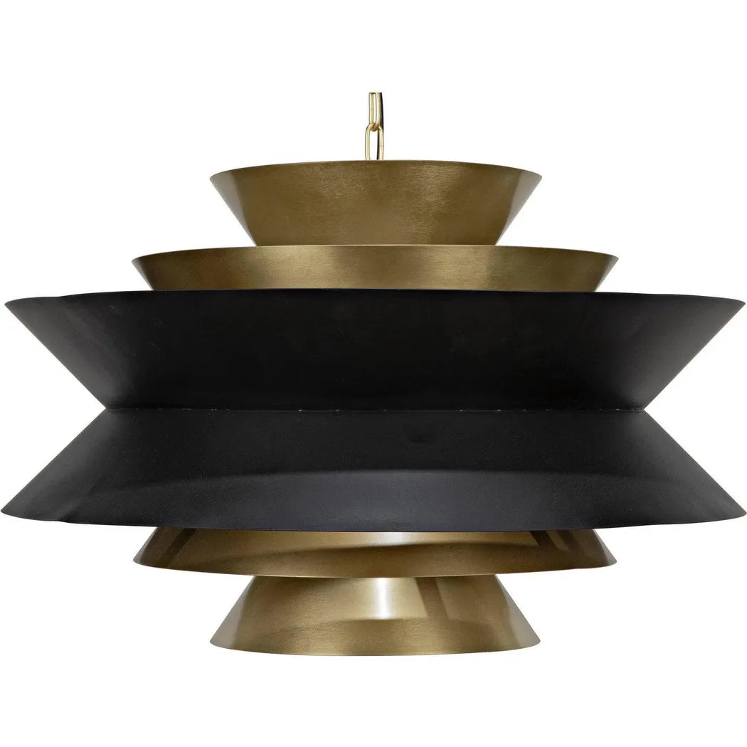 Noir Arion Pendant, Steel with Brass Finish