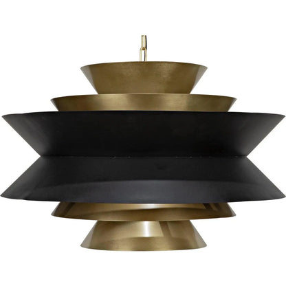 Noir Arion Pendant, Steel with Brass Finish