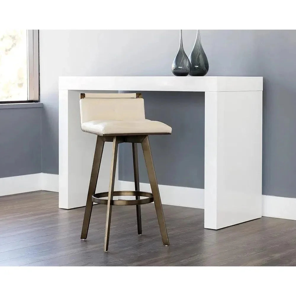 SUNPAN Arizona Leather Swivel Barstool