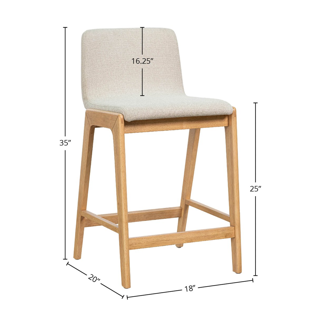 LH Home Arizona Soft Fabric Barstool