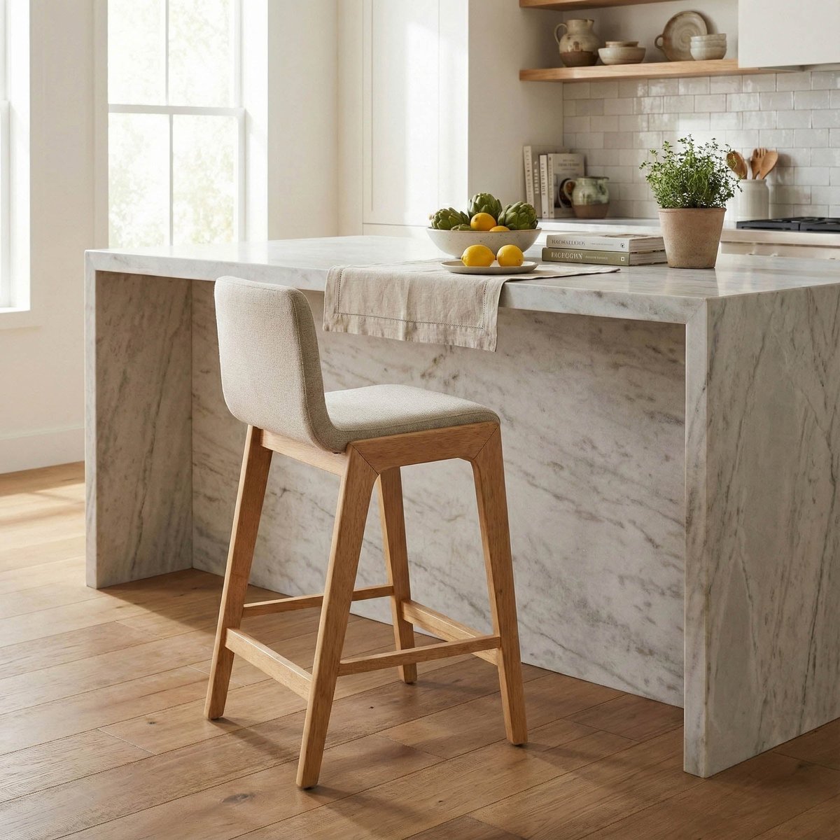 LH Home Arizona Soft Fabric Barstool