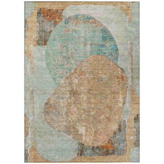 LOOMLAN Rugs Armalise Teal Washable Indoor-Outdoor Rug