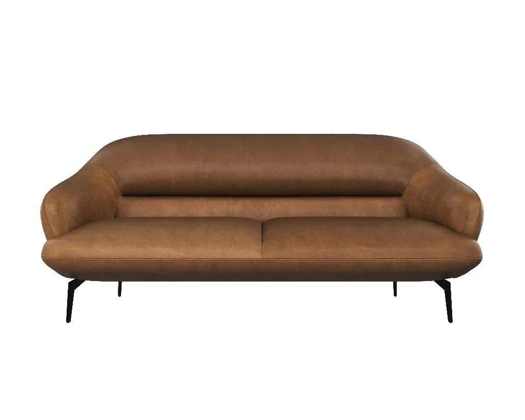 Armani Leather Upholstered Modern Sofa