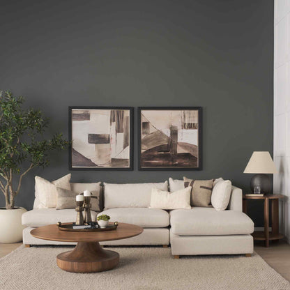 Arno Wooden Sculptural Round Coffee Table