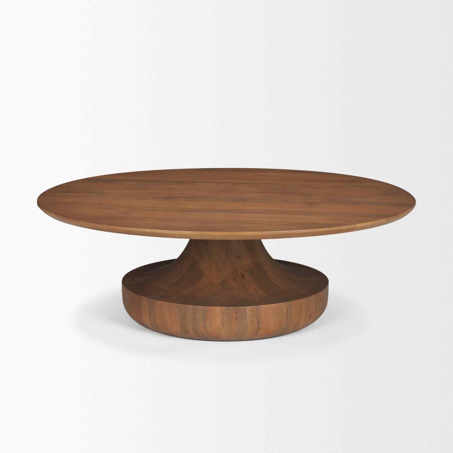 Arno Wooden Sculptural Round Coffee Table