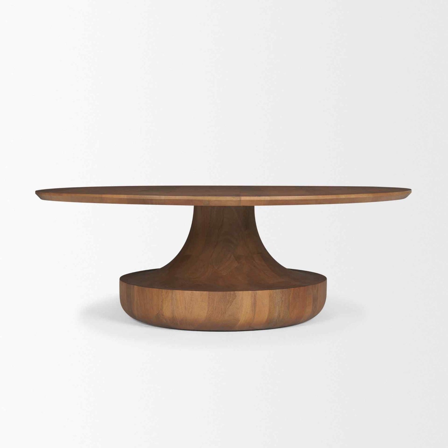 Arno Wooden Sculptural Round Coffee Table
