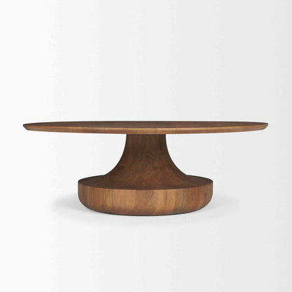 Arno Wooden Sculptural Round Coffee Table