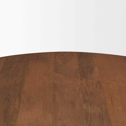 Arno Wooden Sculptural Round Coffee Table