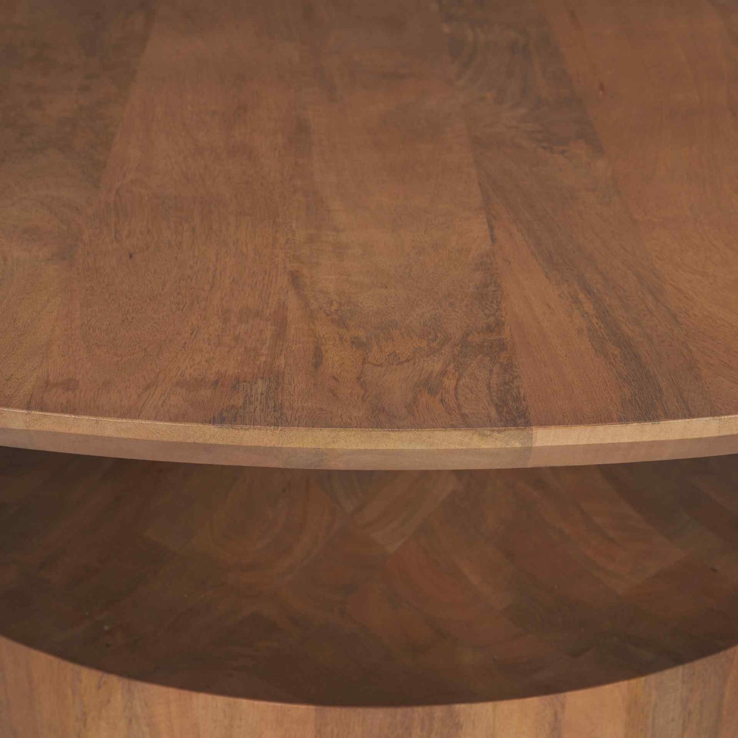 Arno Wooden Sculptural Round Coffee Table