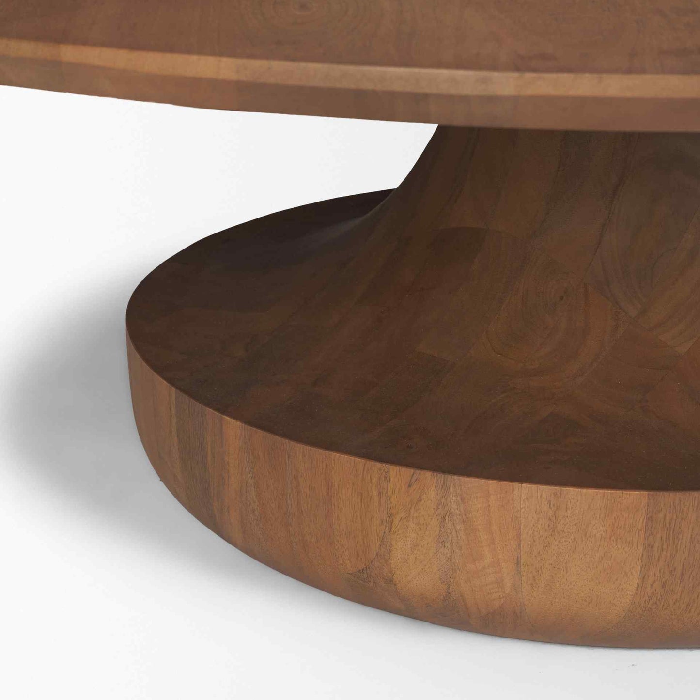 Arno Wooden Sculptural Round Coffee Table