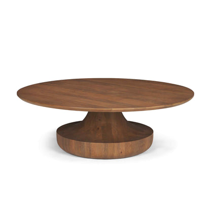 Arno Wooden Sculptural Round Coffee Table
