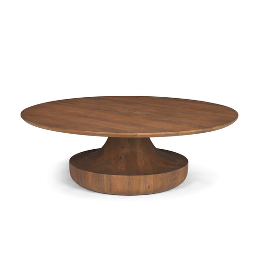 Arno Wooden Sculptural Round Coffee Table