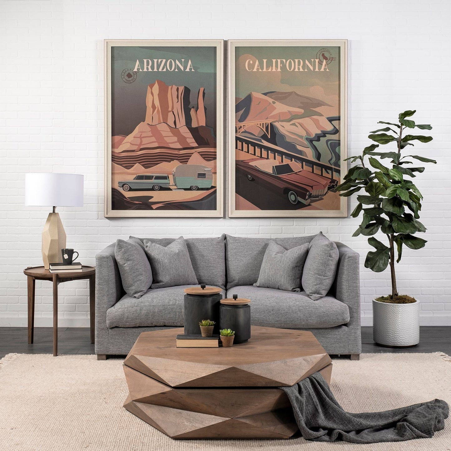 Mercana Arreto Hexagonal Storage Coffee Table