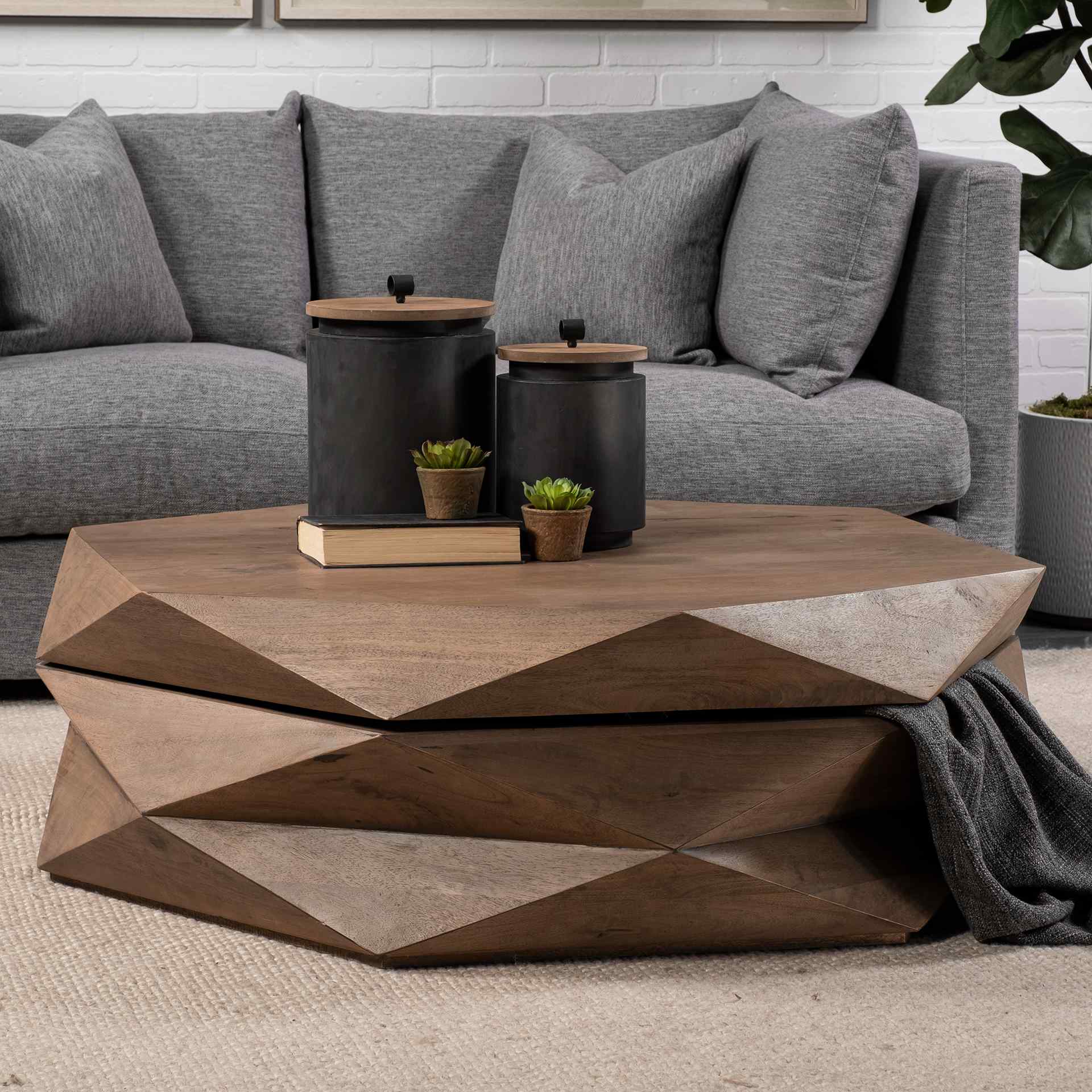 Mercana Arreto Hexagonal Storage Coffee Table