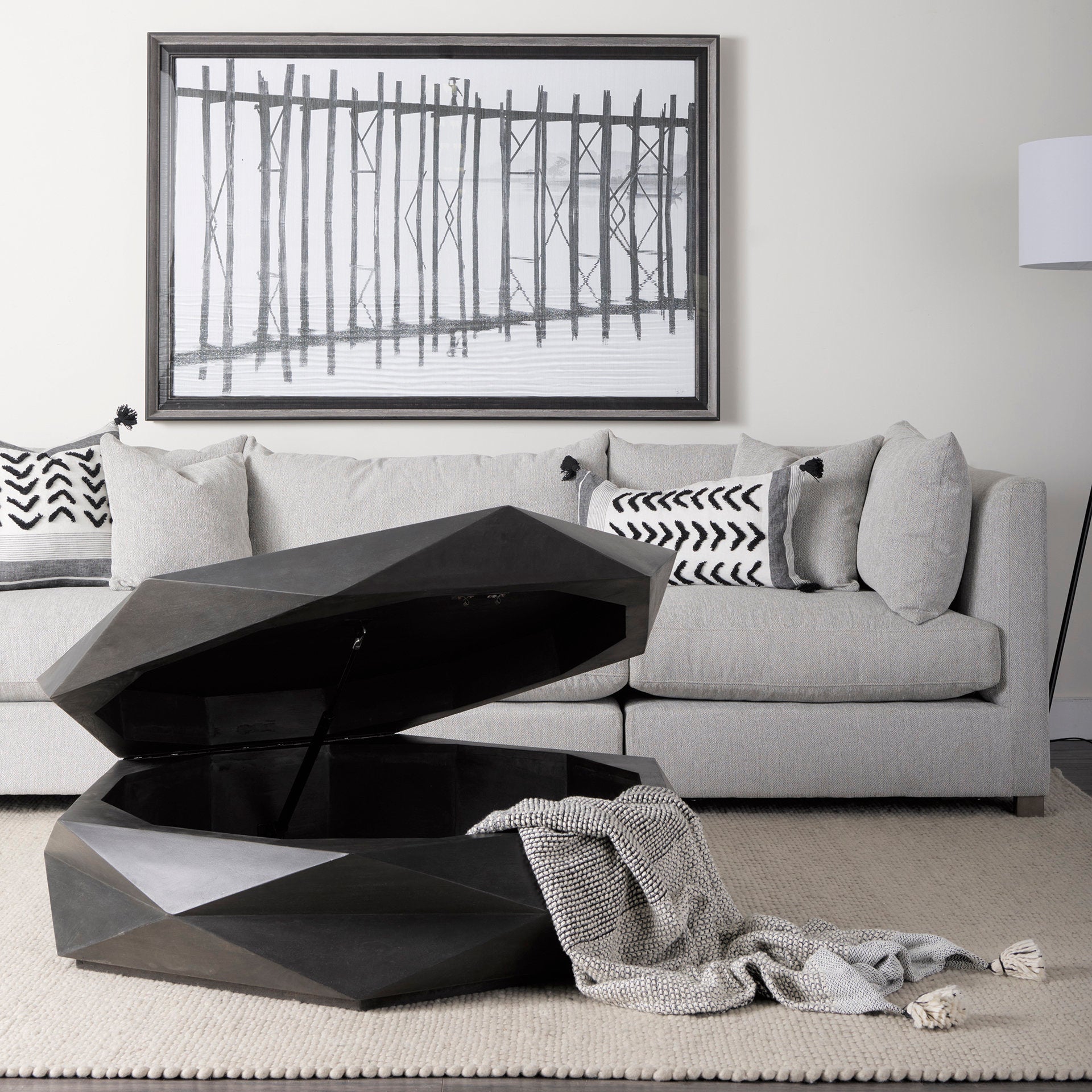 Mercana Arreto Hexagonal Storage Coffee Table