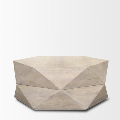 Mercana Arreto Wooden Hexagonal Coffee Table