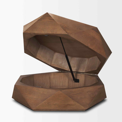 Mercana Arreto Wooden Hexagonal Coffee Table