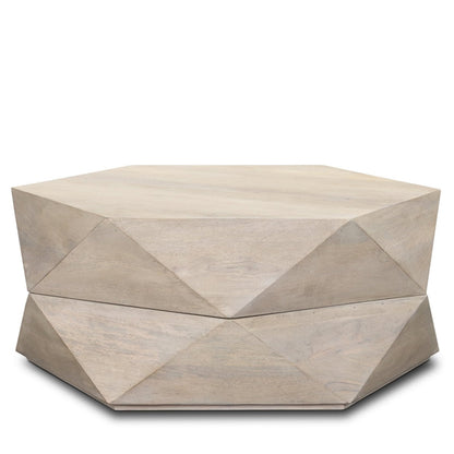 Mercana Arreto Wooden Hexagonal Coffee Table